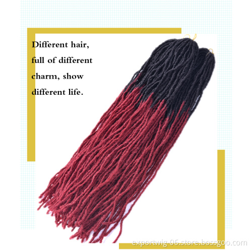 Soft Deadlocks Afro Crochet Braids Ombre Color 20 Inch Blonde Brown Bug Synthetic Hair for Women Locs Crochet Hair Sister Locs